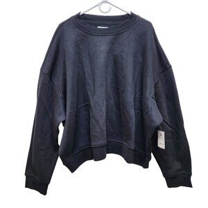 Womens Oversized Black Sweatshirt  Size 5X Crewneck Casual